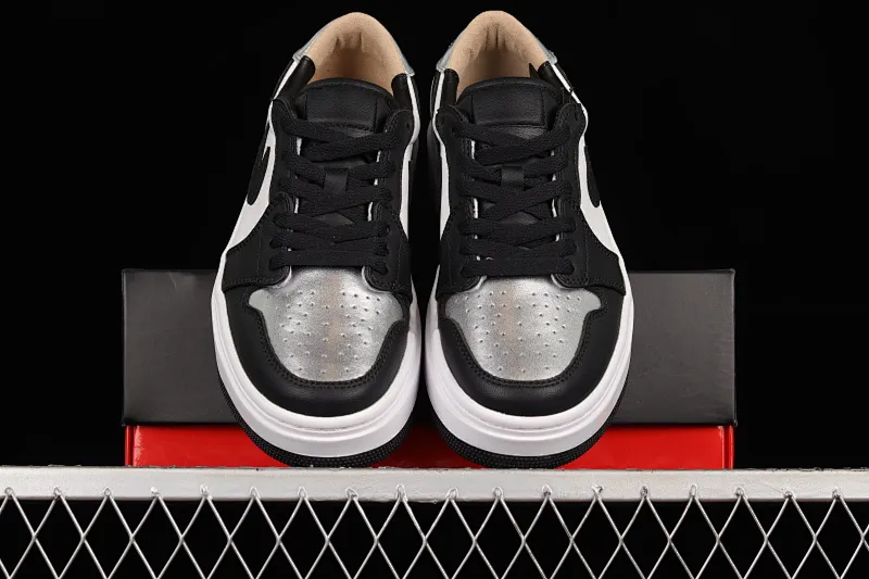 All categories Air Jordan Jordan series basketball shoes Air Jordan 1 Low Z version Air Jordan 1 Elevate Low SE "Wolf Grey" Little AJ first layer thick sole retro basketball shoes DQ8561-001